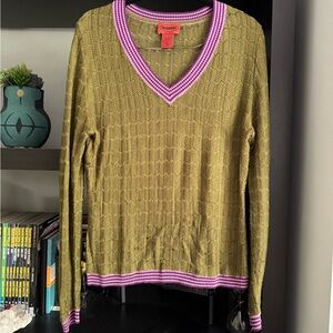 RARE! Missoni for Target Green and Purple Knit Sweater - XL